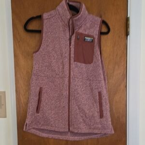 L.L. Bean Maroon Fleece Vest